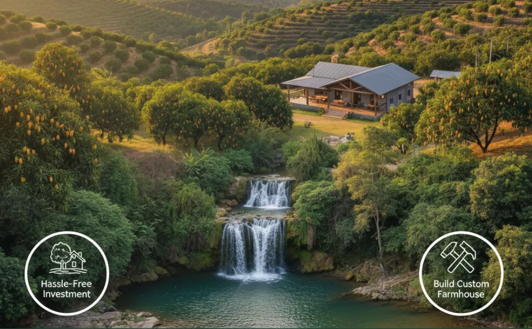 You are currently viewing Premium Farmland in Kiye, Mahad | Hilltop Farmhouse Plots with Mango Orchards